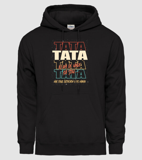 Tata N-am de unde să știu model negru pe tricou