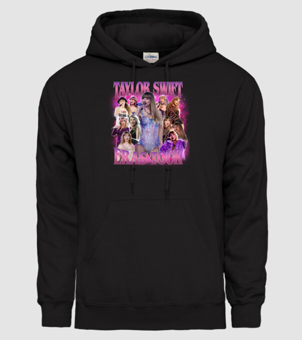 Taylor Swift ERAS bootleg 01 model negru pe tricou