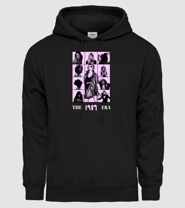 Taylor Swift ERAS lilac model negru pe tricou