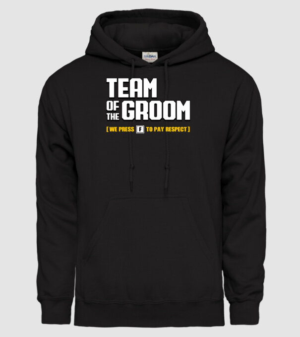 Team of the Groom model negru pe tricou
