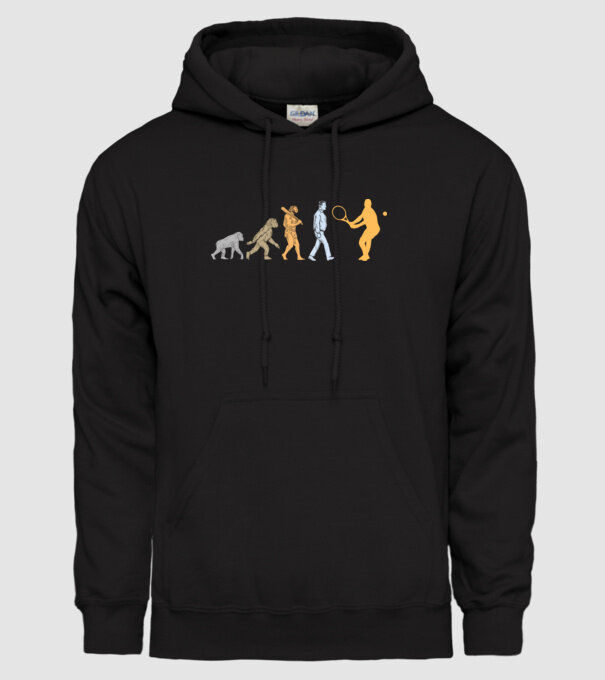 Tennis evolution model negru pe tricou
