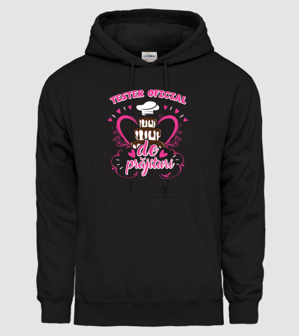 tester oficial de prăjituri model negru pe tricou