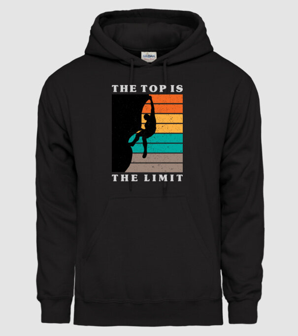 The Top is the limit model negru pe tricou