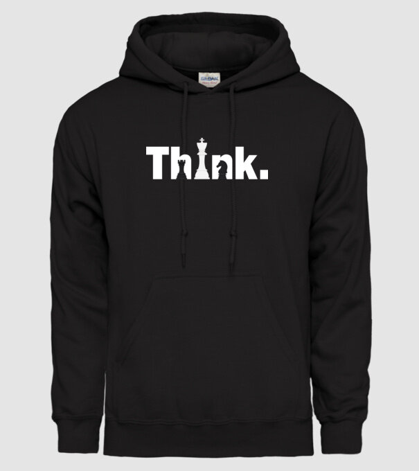 Think model negru pe tricou