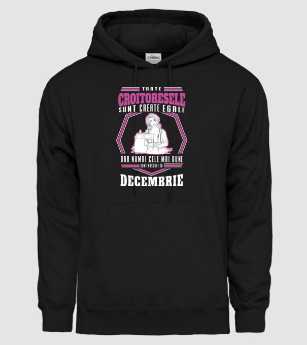Toate croitoresele decembrie model negru pe tricou