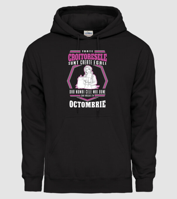 Toate croitoresele octombrie model negru pe tricou