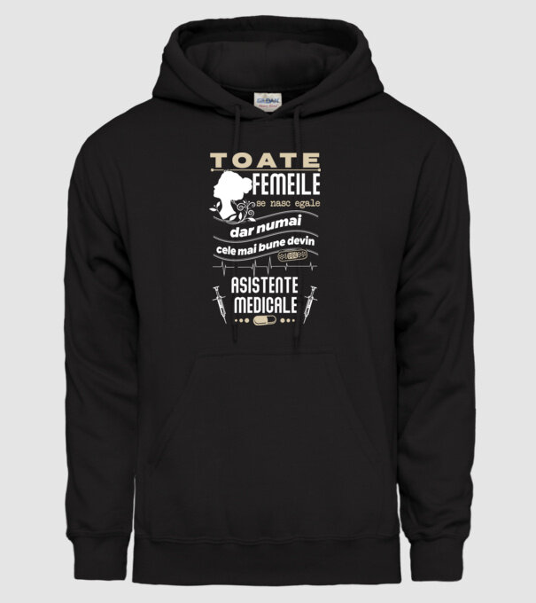 toate femeile se nasc egale, dar numai cele mai bune devin asistente medicale model negru pe tricou