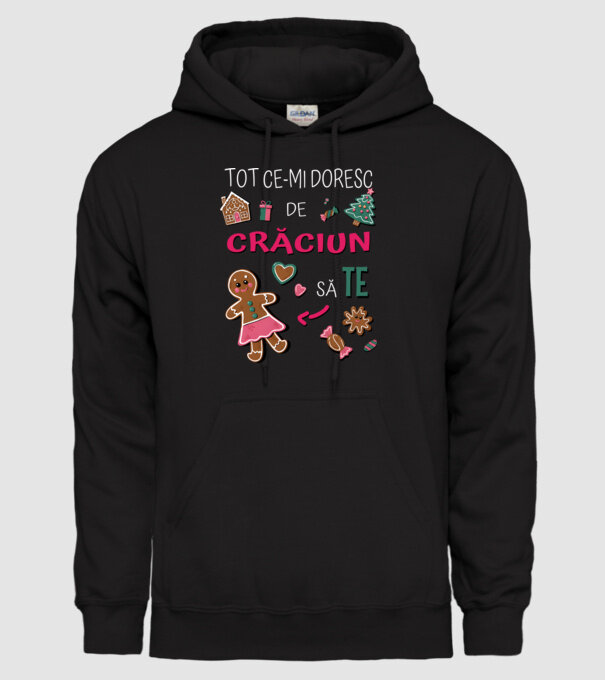 Tot ce-mi doresc de Crăciun să TE Femei Negru model negru pe tricou
