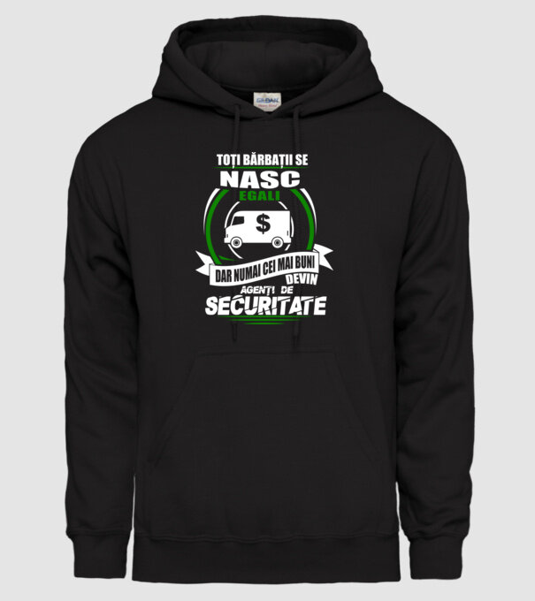 Toți bărbații se nasc egali agenți de securitate model negru pe tricou