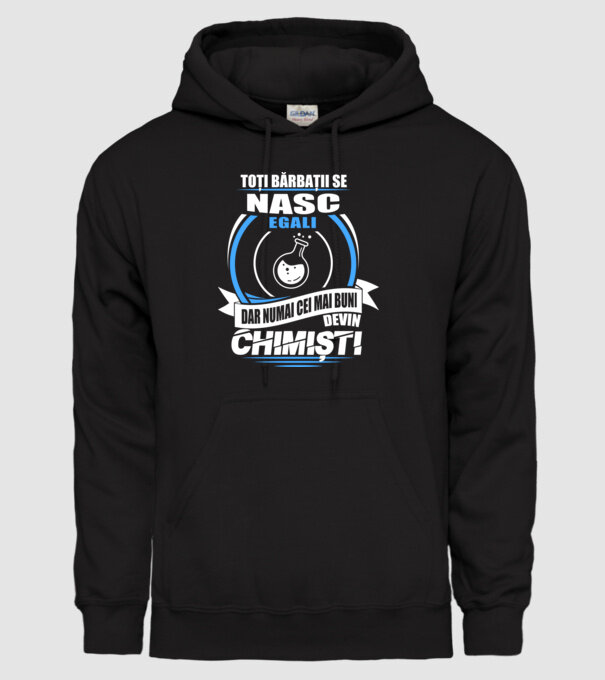 Toți bărbații se nasc egali chimiști model negru pe tricou