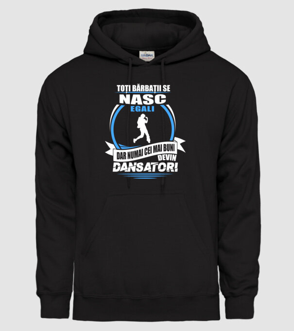 Toți bărbații se nasc egali dansatori model negru pe tricou