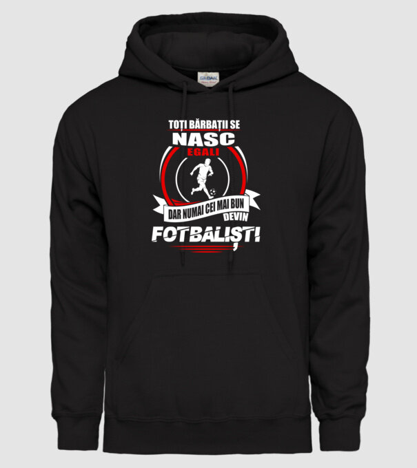 Toți bărbații se nasc egali fotbaliști model negru pe tricou