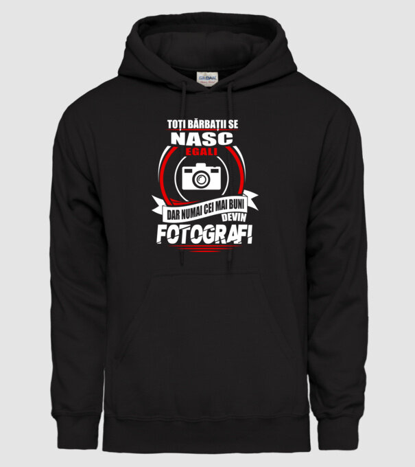 Toți bărbații se nasc egali fotografi model negru pe tricou