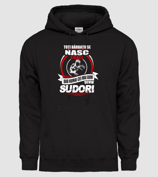 Toți bărbații se nasc egali sudori model negru pe tricou