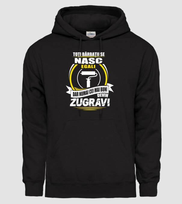 Toți bărbații se nasc egali zugravi model negru pe tricou