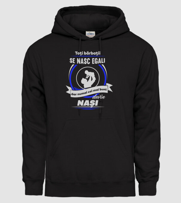 Toți bărbații se nasc egali, dar numai cei mai buni devin nași model negru pe tricou