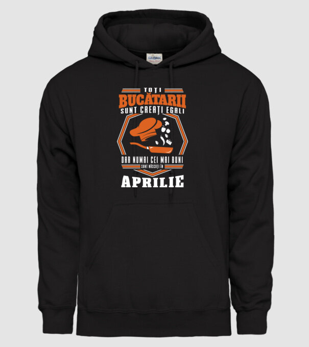 Toți bucătarii sunt creați egali aprilie model negru pe tricou