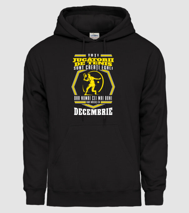 Toți jucătorii de tenis sunt creați egali decembrie model negru pe tricou