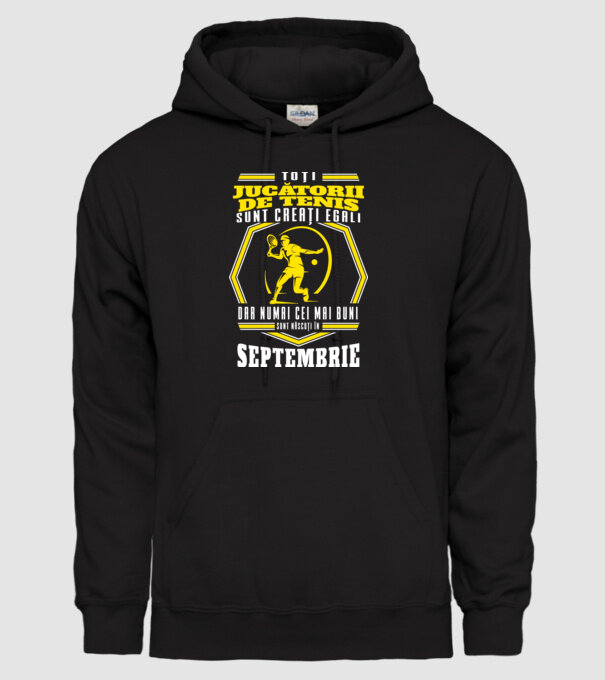 Toți jucătorii de tenis sunt creați egali Septembrie model negru pe tricou