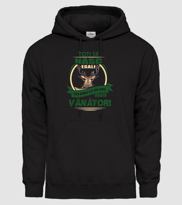Toți se nasc egali, dar numai cei mai buni devin vânători model negru pe tricou