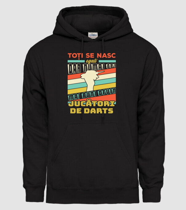 toți se nasc egali, dar numai cei mai buni devin jucători de darts model negru pe tricou