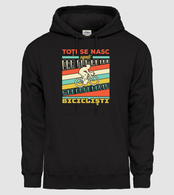 toți se nasc egali, dar numai cei mai buni devin bicicliști model negru pe tricou