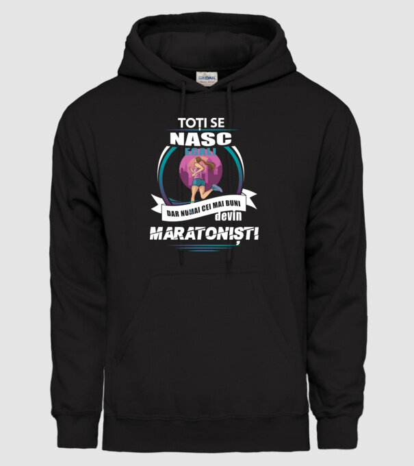 Toți se nasc egali, dar numai cei mai buni devin maratoniști model negru pe tricou