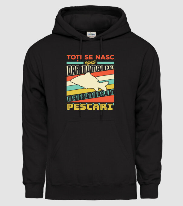 toți se nasc egali, dar numai cei mai buni devin pescari model negru pe tricou