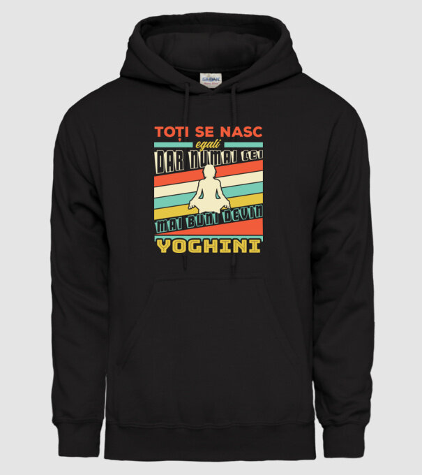 toți se nasc egali, dar numai cei mai buni devin yoghini model negru pe tricou