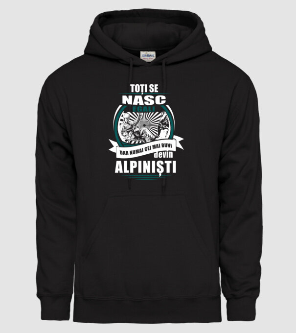 toți se nasc egali, dar numai cei mai buni devin alpiniști model negru pe tricou