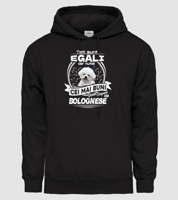 Toți sunt egali, dar numai cei mai buni devin stăpâni de bolognese lght model negru pe tricou