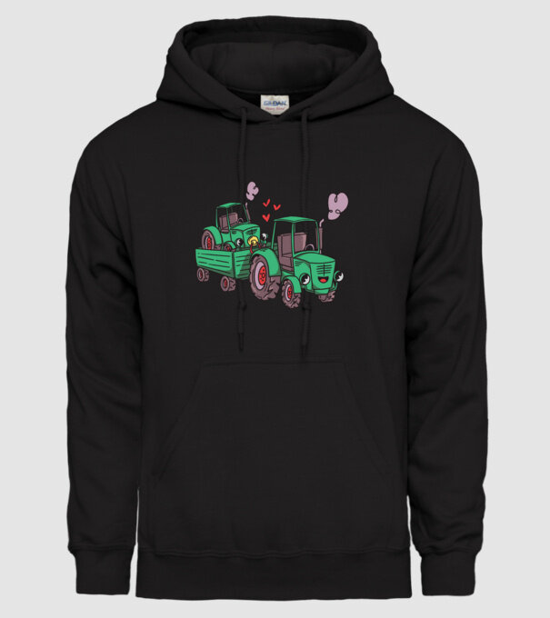 TRACTOR model negru pe tricou