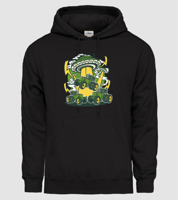 TRACTOR model negru pe tricou