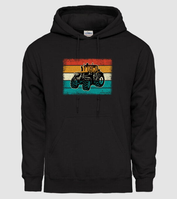 TRACTOR model negru pe tricou