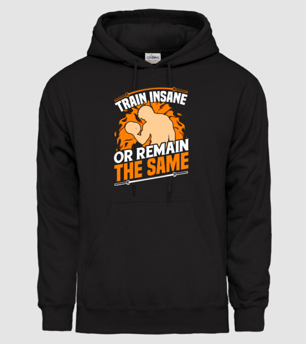 Train insane model negru pe tricou