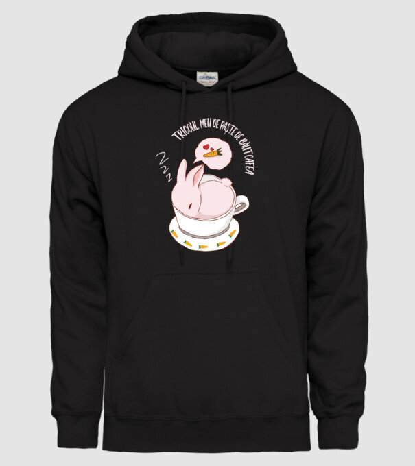 tricoul meu de Paște de băut cafea model negru pe tricou