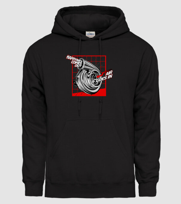 Turbo model negru pe tricou