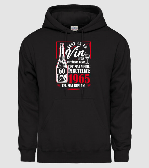 Un Vin Bun 1965 - Negru model negru pe tricou