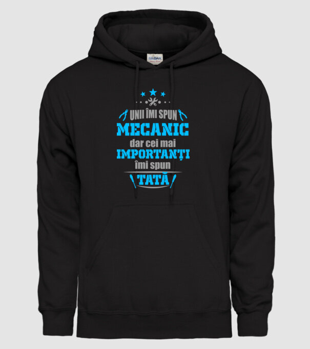 Unii îmi spun mecanic, dar cei mai importanți îmi spun tată model negru pe tricou