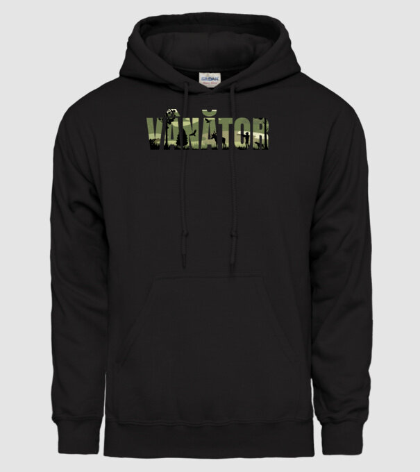 VÂNĂTOR model negru pe tricou