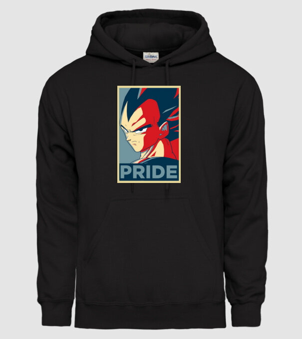 vegeta pride dragonball model negru pe tricou