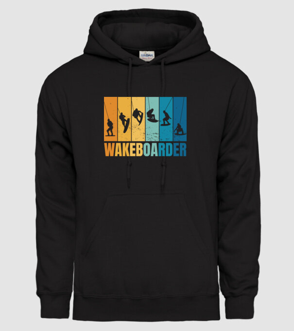 Wakeboard model negru pe tricou