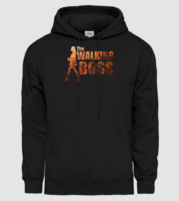 Walking bos model negru pe tricou