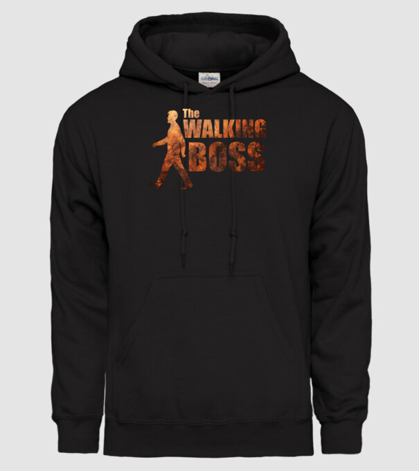 Walking boss model negru pe tricou
