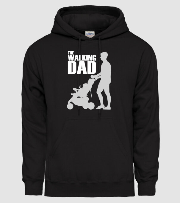 Walking dad model negru pe tricou