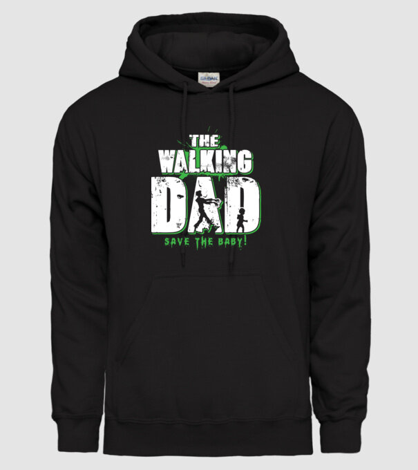 Walking dad green model negru pe tricou