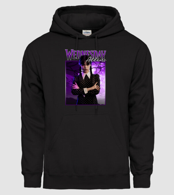Wednesday Addams model negru pe tricou