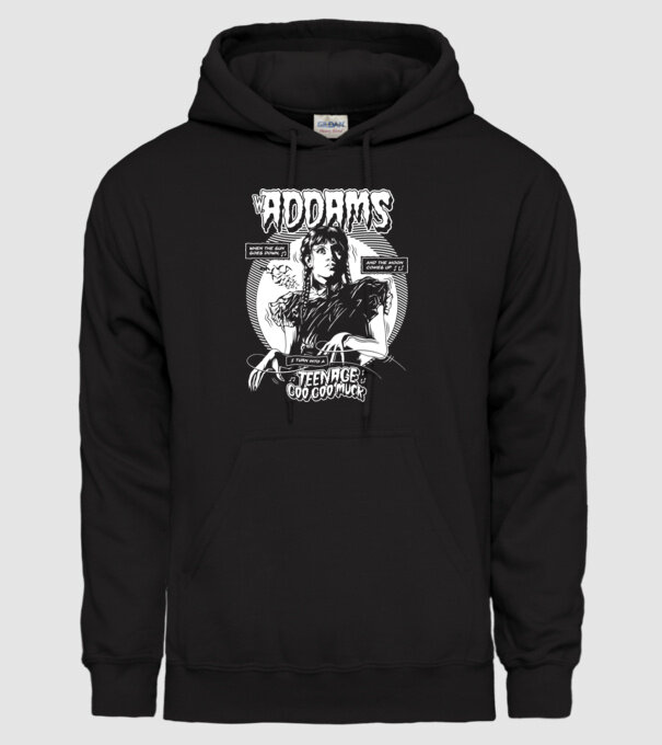 WEDNESDAY ADDAMS TEENAGE GOO GOO MUCK model negru pe tricou