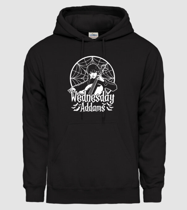 Wednesday Window model negru pe tricou