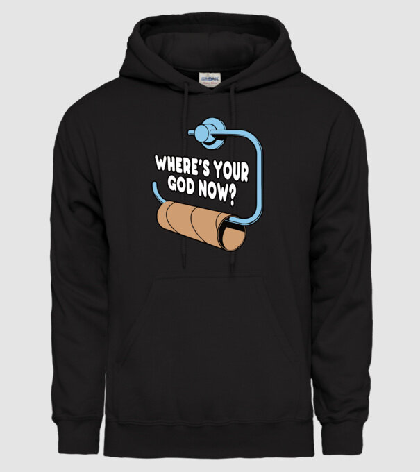 Where's your god now model negru pe tricou